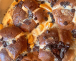 Instagram post - Chocolate Orange Hot Cross Bun Pudding