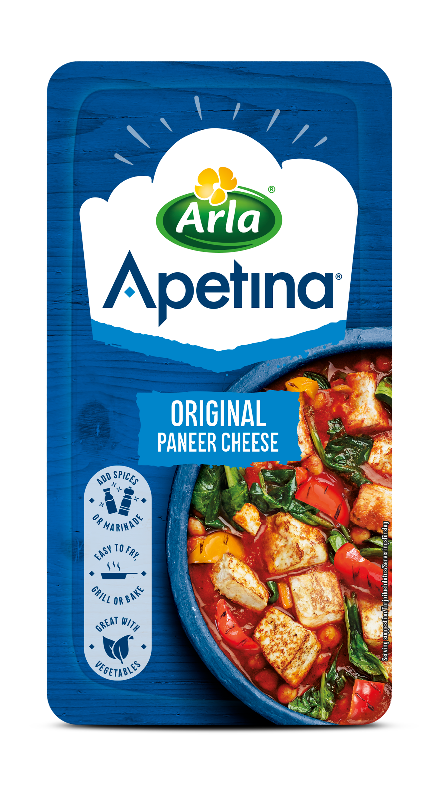 Apetina® Paneer, cut into 12 cubes of about 2.5 x 2.5 cm